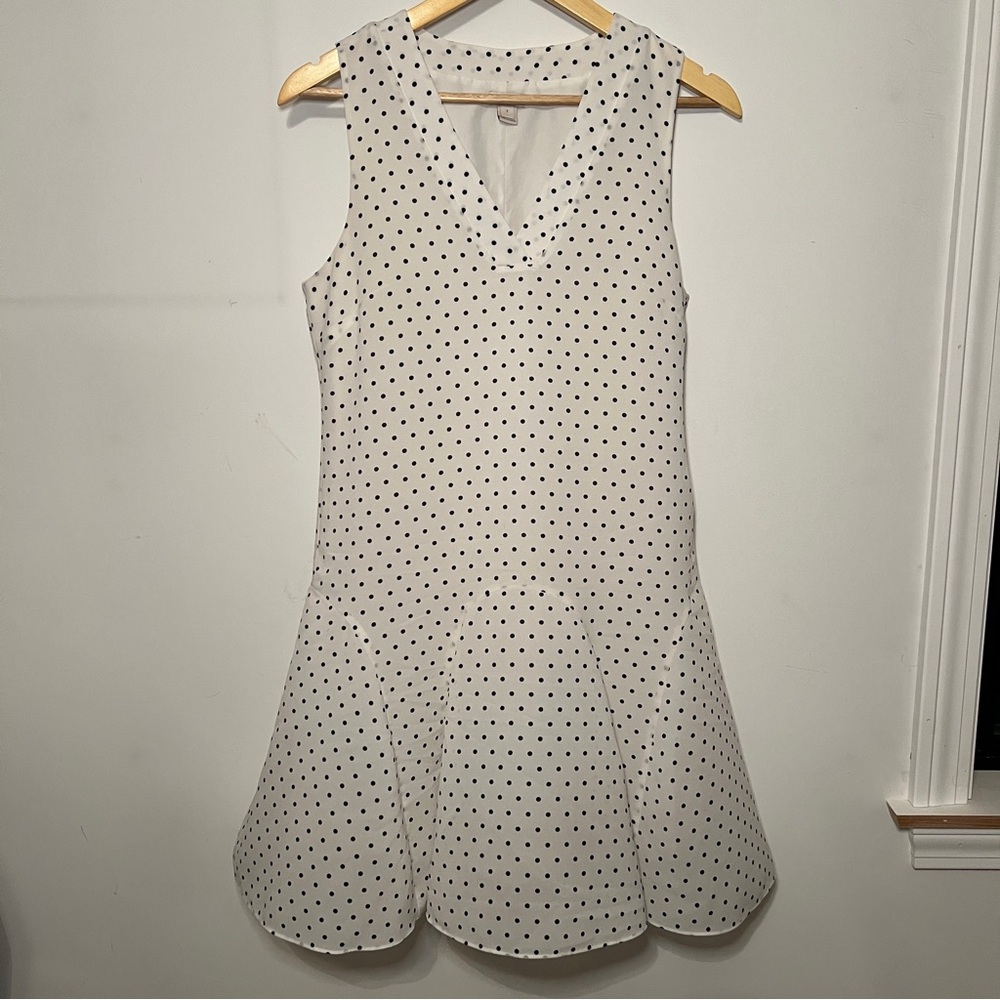 J. Crew White Polka Dot Dress